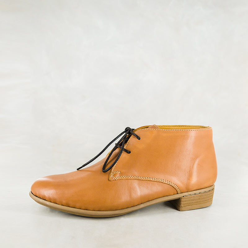Online Exclusive Outlet Sizayo : Ladies Leather Pixie Boot in Hazel Relaxa