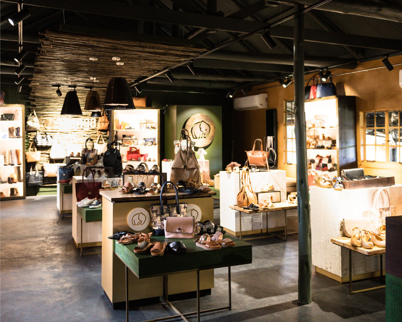Tsonga store interior - beautiful leather shoes bags and accessories
