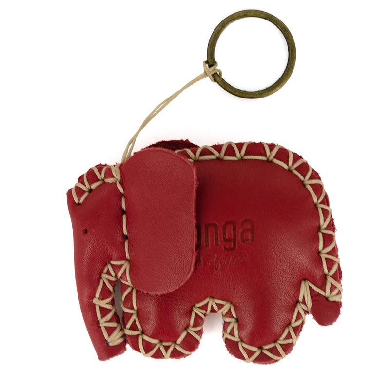 Elephant Key Ring in Assorted Leathers