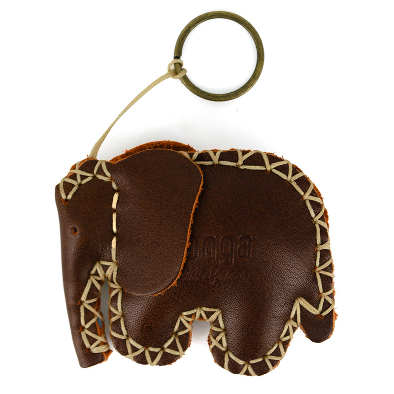 Elephant Key Ring in Assorted Leathers