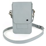 Lupita : Ladies Leather Crossbody Purse in Sky Blue Kabore