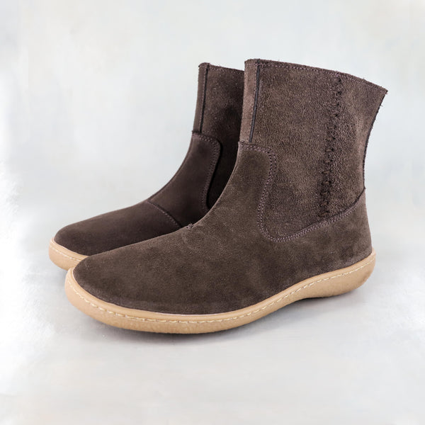 Ihhovisi : Ladies Leather Ankle Boot in Choc Madrid