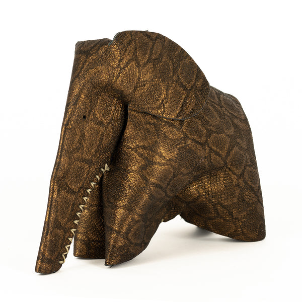 Marula : Large Elephant Family Accessory in Metallic Leather