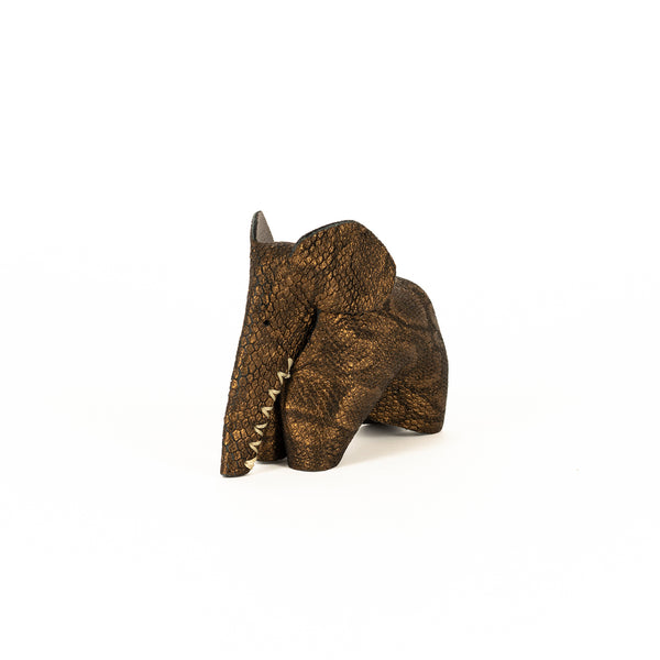 Parva : Small Elephant Family Accessory in Metallic Leather