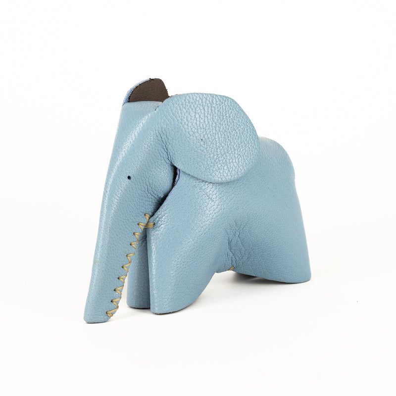 Peaches : Medium Elephant Family Accessory in Blue Leather