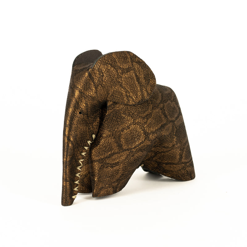 Peaches : Medium Elephant Family Accessory in Metallic Leather