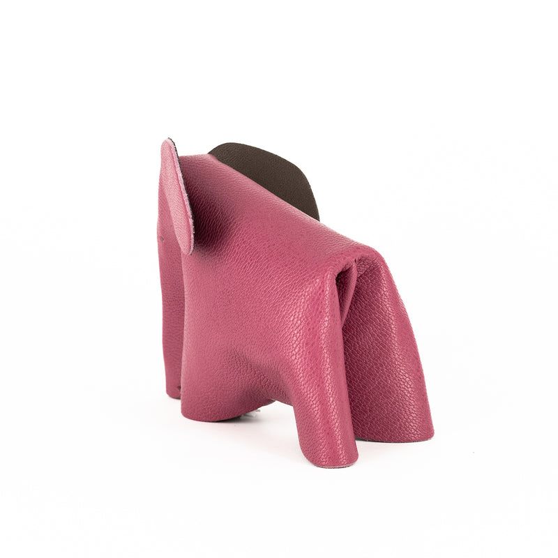 Peaches : Medium Elephant Family Accessory in Pink Leather