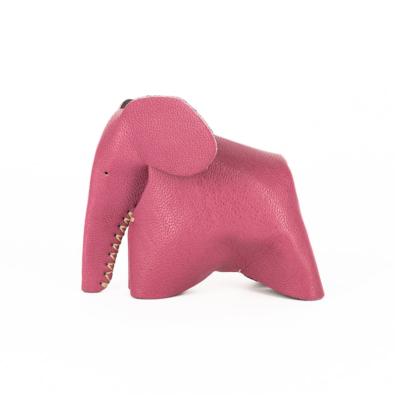 Peaches : Medium Elephant Family Accessory in Pink Leather