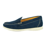 Matatiele : Ladies Leather Moccasin in Navy Velutto