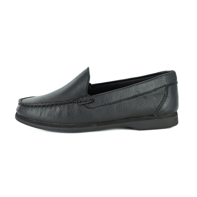 Matatiele : Ladies Leather Moccasin in Black Natan