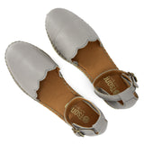 Inkantolo : Ladies Leather Wedge Espadrille in Quarry Cayak