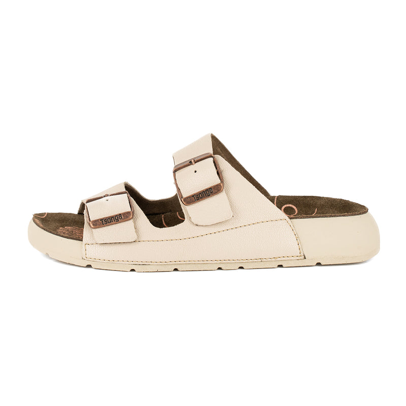 Masego : Ladies Leather Sandal in Cream Cayak