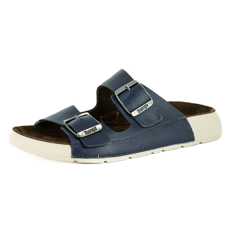 Masego : Ladies Leather Sandal in Marine Cayak