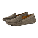 Jozini : Ladies Leather Moccasin In Fungi Velutto