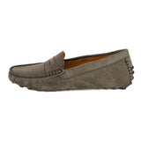 Jozini : Ladies Leather Moccasin In Fungi Velutto