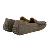 Jozini : Ladies Leather Moccasin In Fungi Velutto