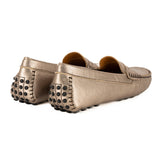 Jozini : Ladies Leather Moccasin In Sabbia Galaxy