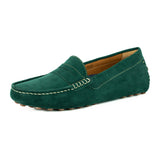 Jozini : Ladies Leather Moccasin In Pine Velutto