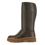 Tozeur : Ladies Leather Mid-Calf Boot in Choc Relaxa