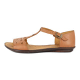 Venge : Ladies Leather Sandal in Hazel Relaxa