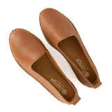 Banjul : Ladies Leather Espadrille in Oak Natan