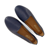 Banjul : Ladies Leather Espadrille in Marine Cayak