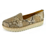 Banjul : Ladies Leather Espadrille in Opal Rockafella