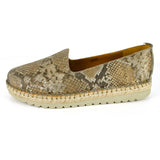 Banjul : Ladies Leather Espadrille in Opal Rockafella