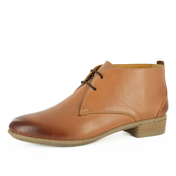 Sizayo : Ladies Leather Pixie Boot in Hazel Relaxa