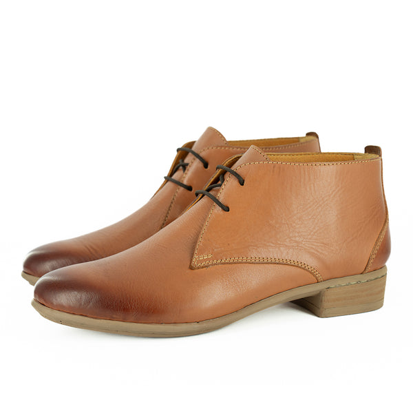 Sizayo : Ladies Leather Pixie Boot in Hazel Relaxa