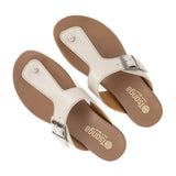 Olufemi : Ladies Leather Sandal in Cream Cayak