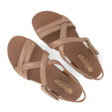 Luanda : Ladies Leather Sandal in Timber Cayak