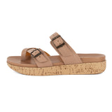 Ashmun : Ladies Leather Sandal in Timber Cayak