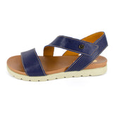 Otavi : Ladies Leather Sandal in Marine Cayak