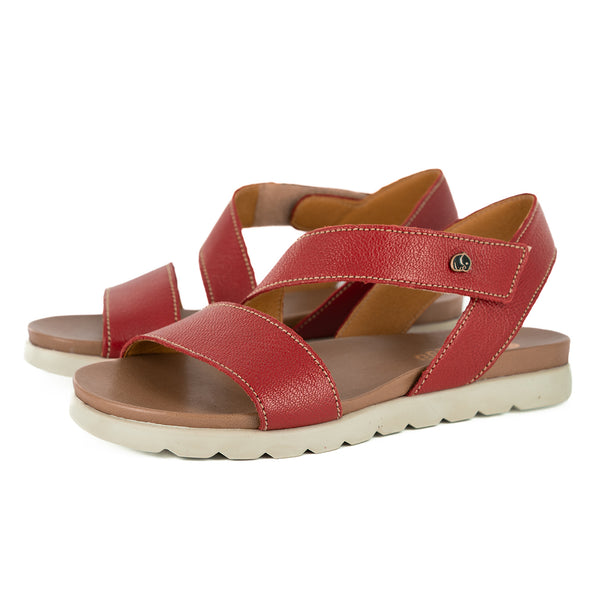 Otavi : Ladies Leather Sandal in Valentine Cayak