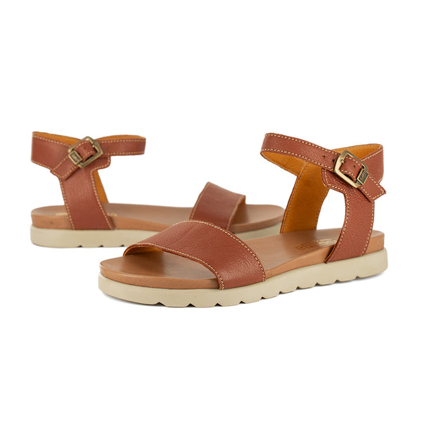 Shebelle : Ladies Leather Sandal in Suede Cayak