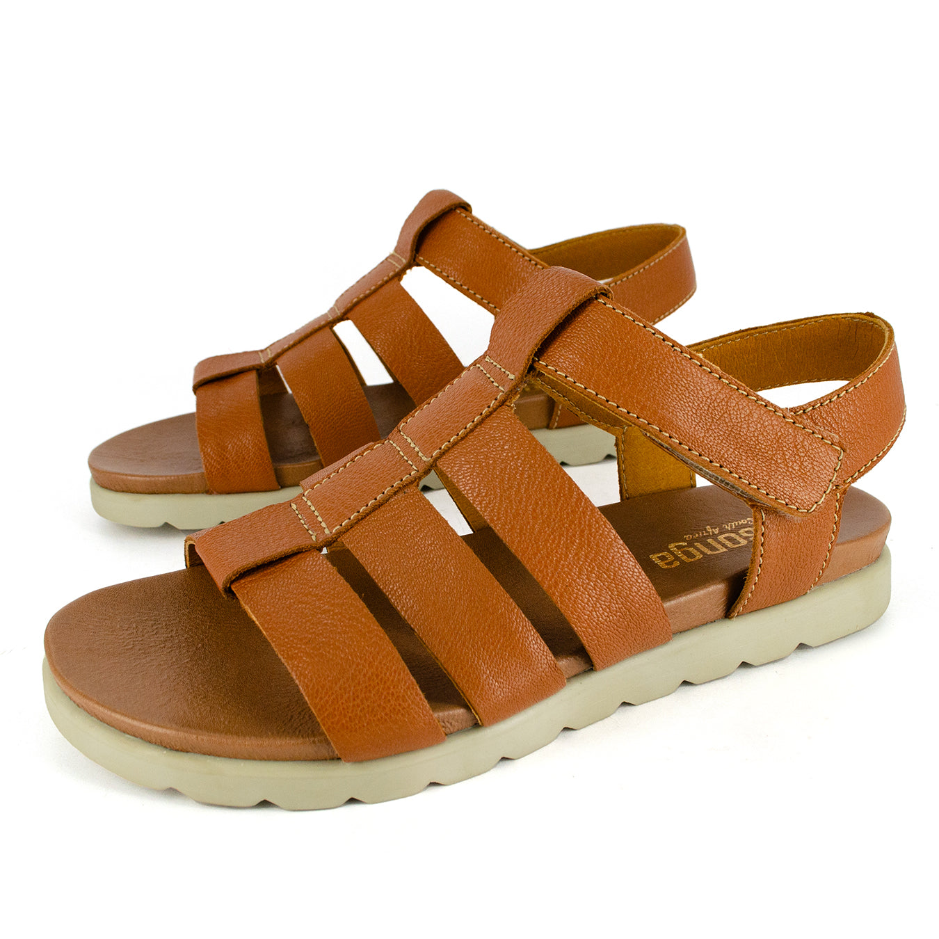 Makueni : Ladies Leather Sandal in Oak Cayak – Tsonga