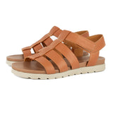 Makueni : Ladies Leather Sandal in Oak Cayak