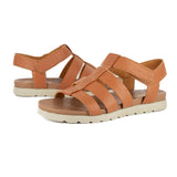 Makueni : Ladies Leather Sandal in Oak Cayak