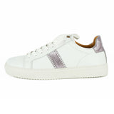 Tripoli : Ladies Leather Sneaker in White Cayak Blush Galaxy