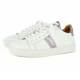 Tripoli : Ladies Leather Sneaker in White Cayak Blush Galaxy