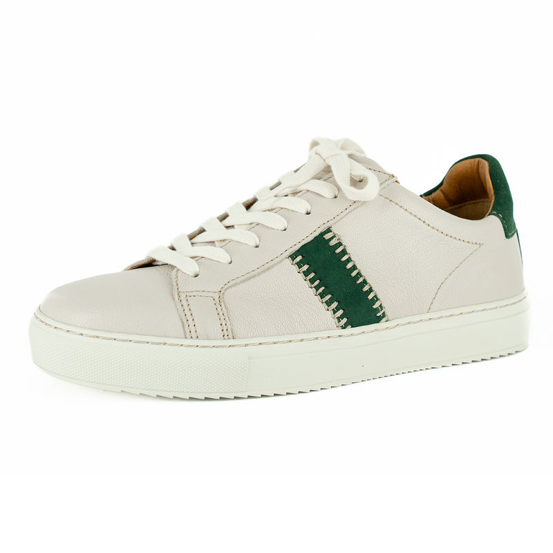 Tripoli : Ladies Leather Sneaker in Cream Cayak Pine Velutto