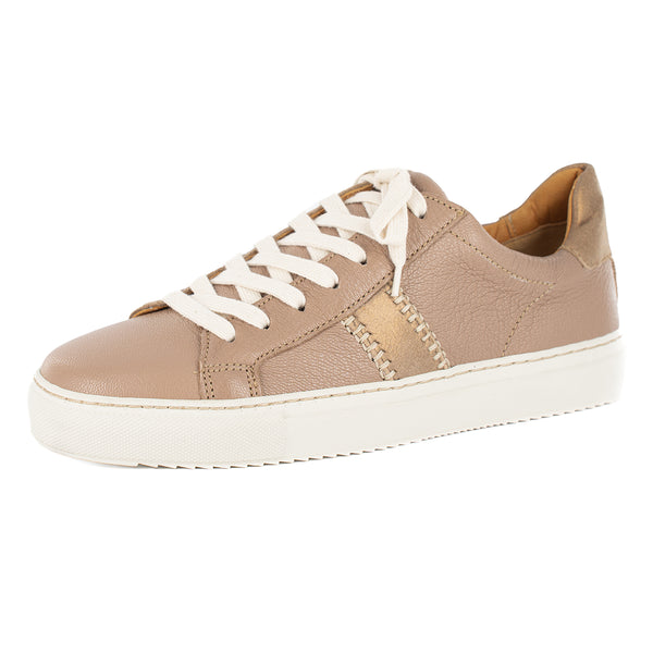 Tripoli : Ladies Leather Sneaker in Timber Cayak & Beige Spirit