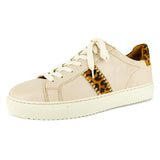 Tripoli : Ladies Leather Sneaker in Cream Cayak & Spotted Lisoto