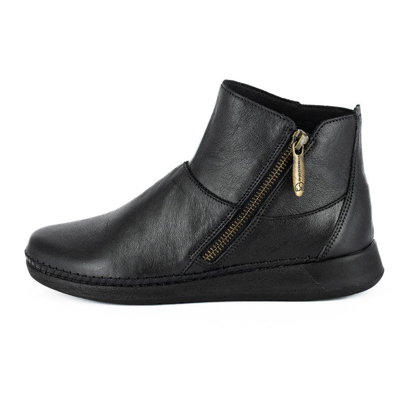 Online Exclusive Outlet Zinder : Ladies Leather Ankle Boot in Black Natan