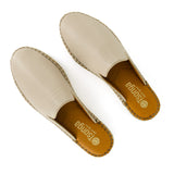 Ukubasa : Ladies Leather Slip-on Espadrille in Cream Cayak