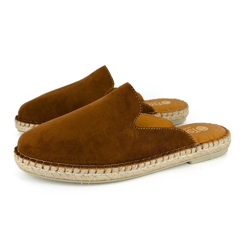 Ukubasa : Ladies Leather Slip-on Espadrille in Donkey Velutto