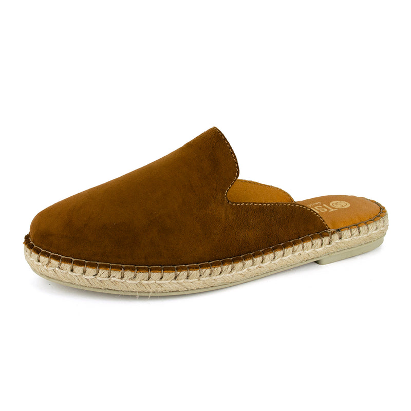 Ukubasa : Ladies Leather Slip-on Espadrille in Donkey Velutto