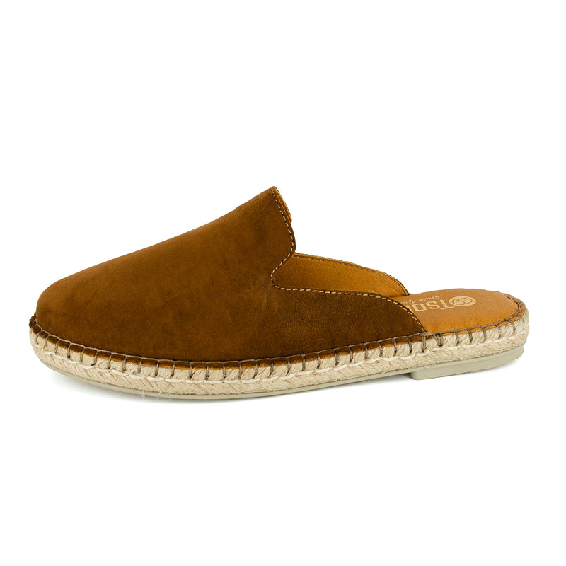 Ukubasa : Ladies Leather Slip-on Espadrille in Donkey Velutto