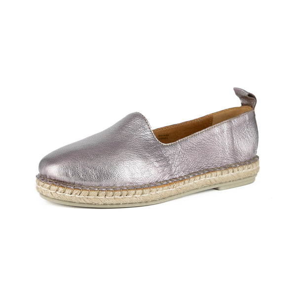 Indzima : Ladies Leather Espadrille Shoe in Blush Galaxy